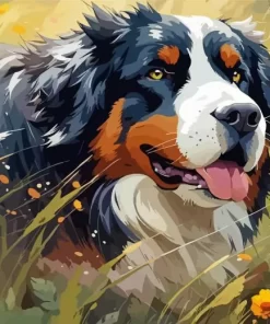 Aesthetic Bernese Mountain Dog Paint by Number