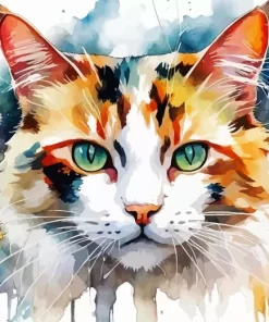 Aesthetic Calico Cat Art Paint by Number