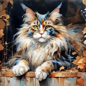 Aesthetic Calico Cat Paint by Number