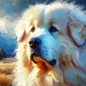 Aesthetic Great Pyrenees Paint by Number