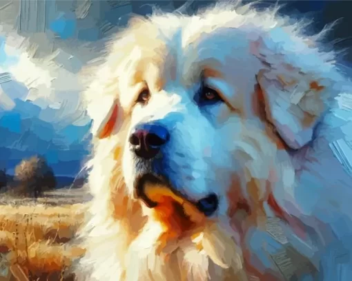 Aesthetic Great Pyrenees Paint by Number