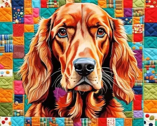 Aesthetic Irish Setter Art Paint by Number