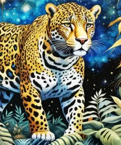 Aesthetic Jaguar Art Paint by Number