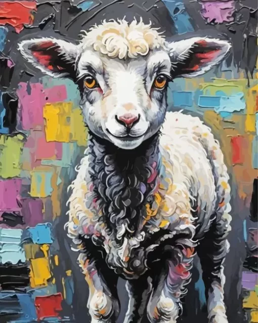 Aesthetic Floral Lamb Art Paint by Number