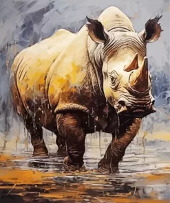 Aesthetic Rhino Paint by Number