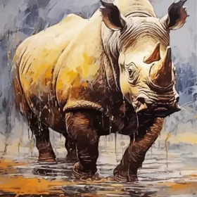 Aesthetic Rhino Paint by Number