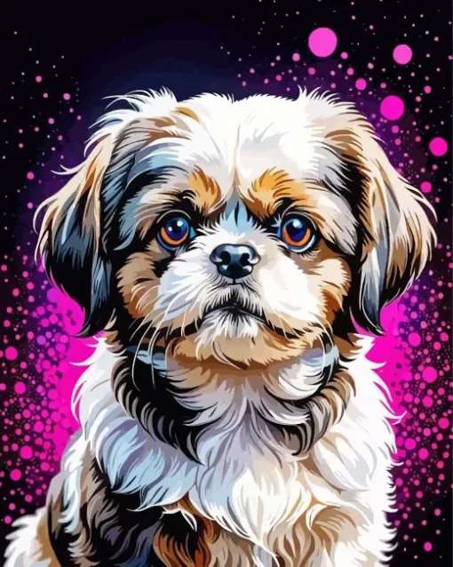 Aesthetic Shih Tzu Art Paint by Number