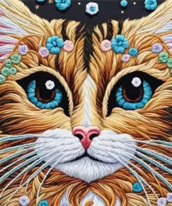 Aesthetic Tabby Cat Paint by Number