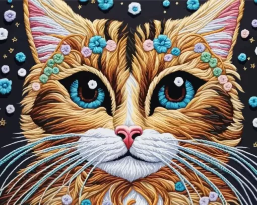 Aesthetic Tabby Cat Paint by Number