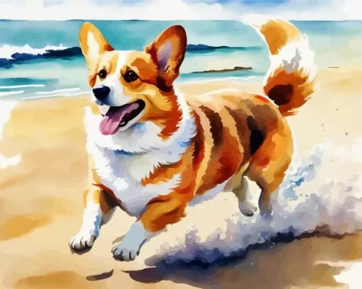 Aesthetic Welsh Corgi Puppy Paint by Numbers