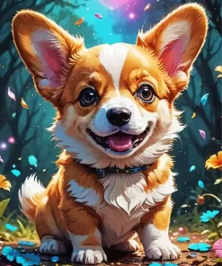 Aesthetic Welsh Corgi Dog Paint by Number