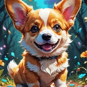 Aesthetic Welsh Corgi Dog Paint by Number