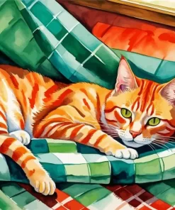 Tabby Cat Art Paint by Number