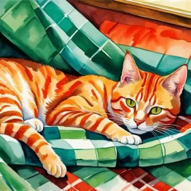 Tabby Cat Art Paint by Number