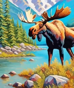 Animal Moose Paint by Number