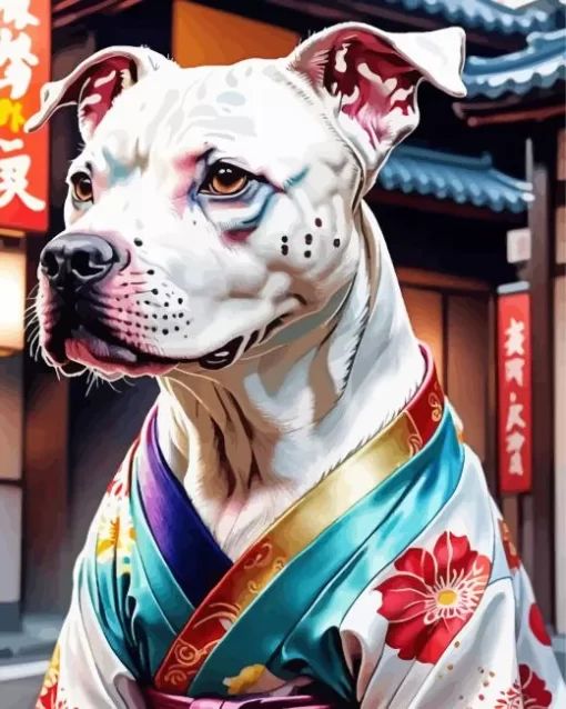 Asian Pit Bull Paint by Number