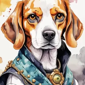 Beagle Dog Animal Paint by Number