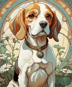 Beagle Dog Art Paint by Number