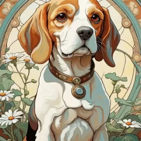 Beagle Dog Art Paint by Number