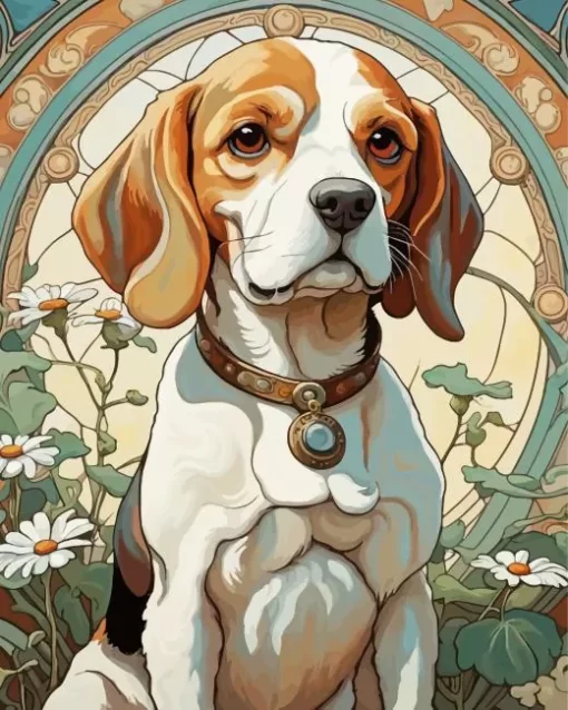 Beagle Dog Art Paint by Number