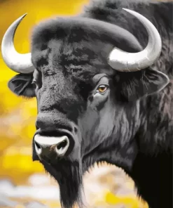 Black Buffalo Paint by Numbers