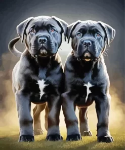 Black Cane Corso Dogs Paint by Number