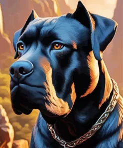 Black Cane Corso Paint by Numbers