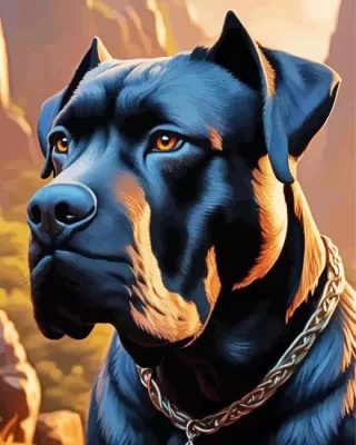 Black Cane Corso Paint by Numbers
