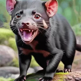 Black Tasmanian Devil Paint by Number