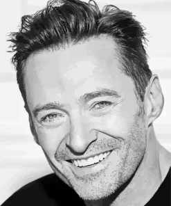 Black And White Hugh Jackman Paint by Number