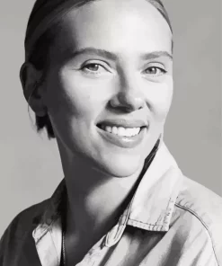 Black And White Scarlett Johansson Paint by Number