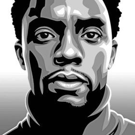 Black Panther  Chadwick Boseman Paint by Number