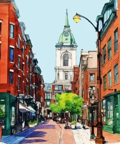 boston artwork paint by number