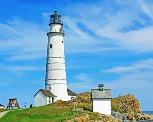 boston lighthouse paint by numbers