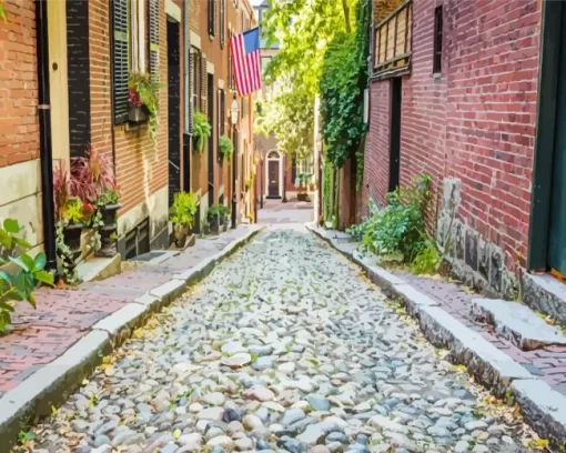 boston streets paint by number