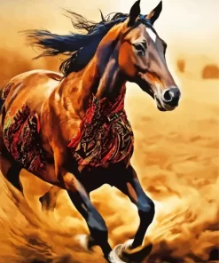 Brown Arabian Horse Paint by Number