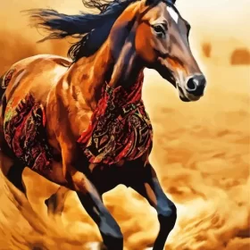 Brown Arabian Horse Paint by Number