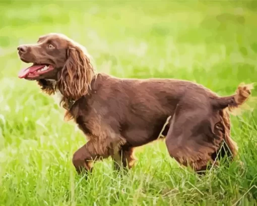 Brown Boykin Spaniel Dog Paint by Number