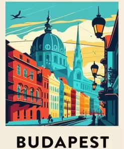 budapest city poster paint by numbers