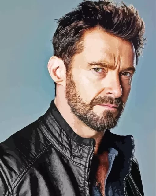 Charismatic Hugh Jackman Paint by Number