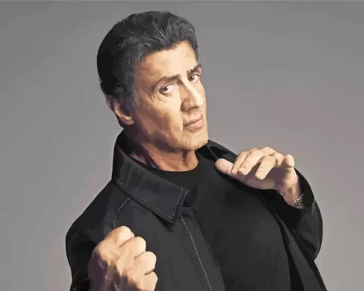 Charming Sylvester Stallone Paint by Number