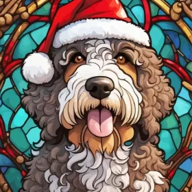 Christmas Bernedoodle Paint by Number