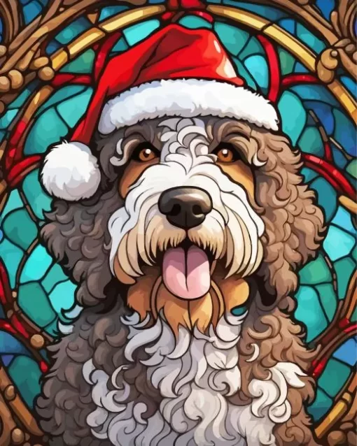 Christmas Bernedoodle Paint by Number