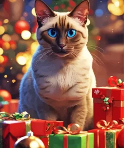 Christmas Birman Paint by Number