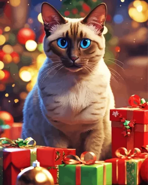 Christmas Birman Paint by Number