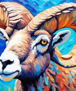 Colorful Bighorn Sheep Paint by Number