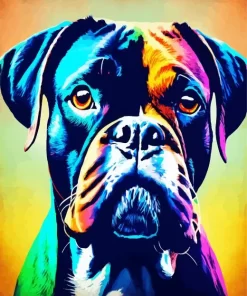 Colorful Cane Corso Paint by Number