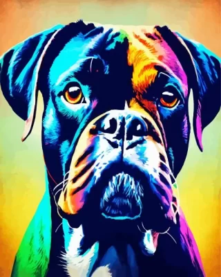 Colorful Cane Corso Paint by Number