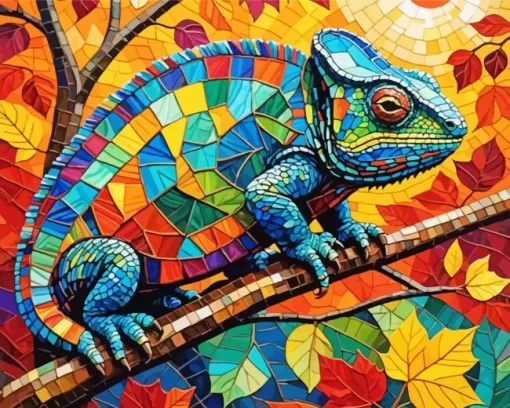 Colorful Chameleon Paint by Number