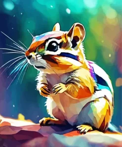 Colorful Chipmunk Paint by Number